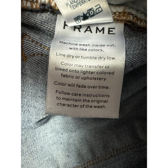 Frame Denim Jeans Womens 28 Blue Dark Wash Le High Flare Pants Sutherland - Picture 9 of 15